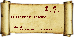 Putternek Tamara névjegykártya